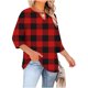 thumbnail image 2 of TaTaai Women's Plus Size Casual Top Round Neck 3/4 Sleeve Chest Cut-out Printed T-Shirt Loose Fit Spring Summer Base Layer Blouse Gift, 2 of 7