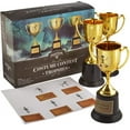 thumbnail image 7 of Large Halloween Costume Contest Trophies, 3-Pack - 8.6" x 4.5" Customizable Grand Champion Party Awards & 12 Stickers - Fun for Home, Work, School & Bar Costume Parties Supplies, Games & Decorations, 7 of 7