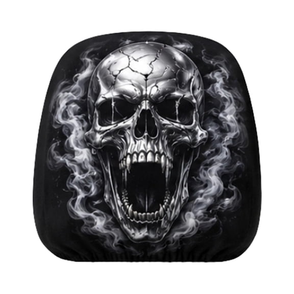 Stretchy Polyester Themed Car Headrest Cover Set of 2 Decorative Seat Protector Universal Fit Breathable Fabric Easy Installation for Most Vehicles
