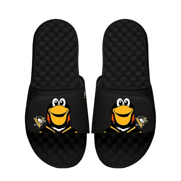 Youth ISlide Black Pittsburgh Penguins Team Mascot Slide Sandals