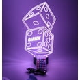 thumbnail image 6 of Games Role-Playing Chance Casino Dice Stack Craps Night Light Up LED Free Engraved Custom Name Personalized Desk Table Lamp Room Decor, With Remote, 16 Color Options, Dimmer, It's WOW, Great Gift, 6 of 10