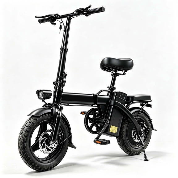 ZEFIORA 1000W Foldable Electric Bike for Adults and Teens, 48V 10Ah Removable Battery, 35Mi Range Pas, 14" Commuter Ebike with Dual Disc, UL2849