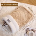thumbnail image 2 of Cat Winter Sleeping Bag, Comfortable Soft Warming Durable Pet Pad Sack Striped Texture Ideal for Cat Indoor Uses Perfect Gifts for Kittens (Gray, M-17.3x14.6in), 2 of 7