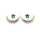 thumbnail image 1 of Pendientes de cristal en forma de estrella y luna Sonducket para mujer y niña aleación, 1 of 6