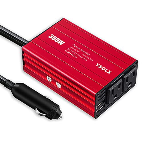 300W Power Inverter DC 12V to AC 110V Car Power Inverter Converter with USB Car Adapter for Laptop Smart Phone 