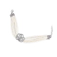 thumbnail image 2 of EeaseMX Precioso collar de perlas para perro con incrustaciones de rosas y cuatro hileras de perlas (rosa blanca, talla S), 2 of 7