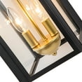 thumbnail image 4 of Large Outdoor Wall Lantern with Gold canderabra, 2-Light E12 Base, 4 of 9