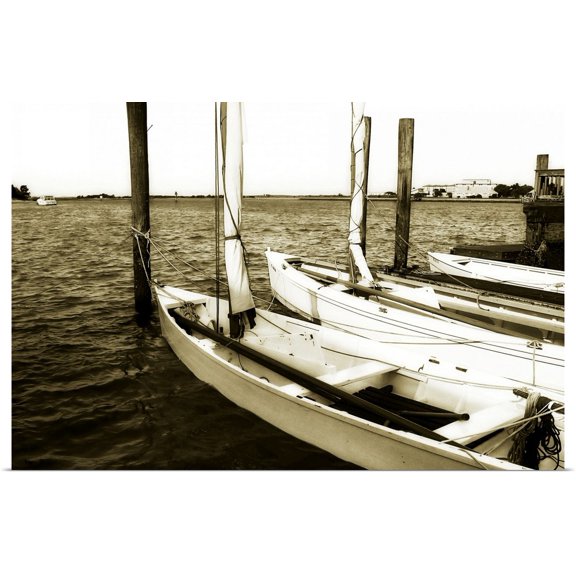 Great BIG Canvas | Rolled Alan Hausenflock Poster Print entitled Skiffs III