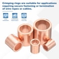 thumbnail image 4 of Uxcell 1/16" (1.5mm) Manguito de parada de cable, 60 Pcs Manguitos de crimpado de cobre, conectores de tubo ovalado para cable de acero, 4 of 7