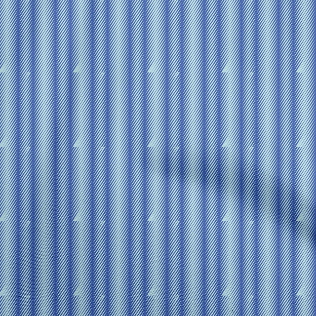 oneOone Polyester Spandex Medium Blue Fabric Abstract Stripe Sewing Material Print Fabric By The Yard 56 Inch Wide