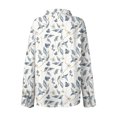 thumbnail image 4 of Women's Long-Sleeve Shirt Fashion Printed V-Neck Top Casual Loose Lightweight Collared Shirt, 4 of 4