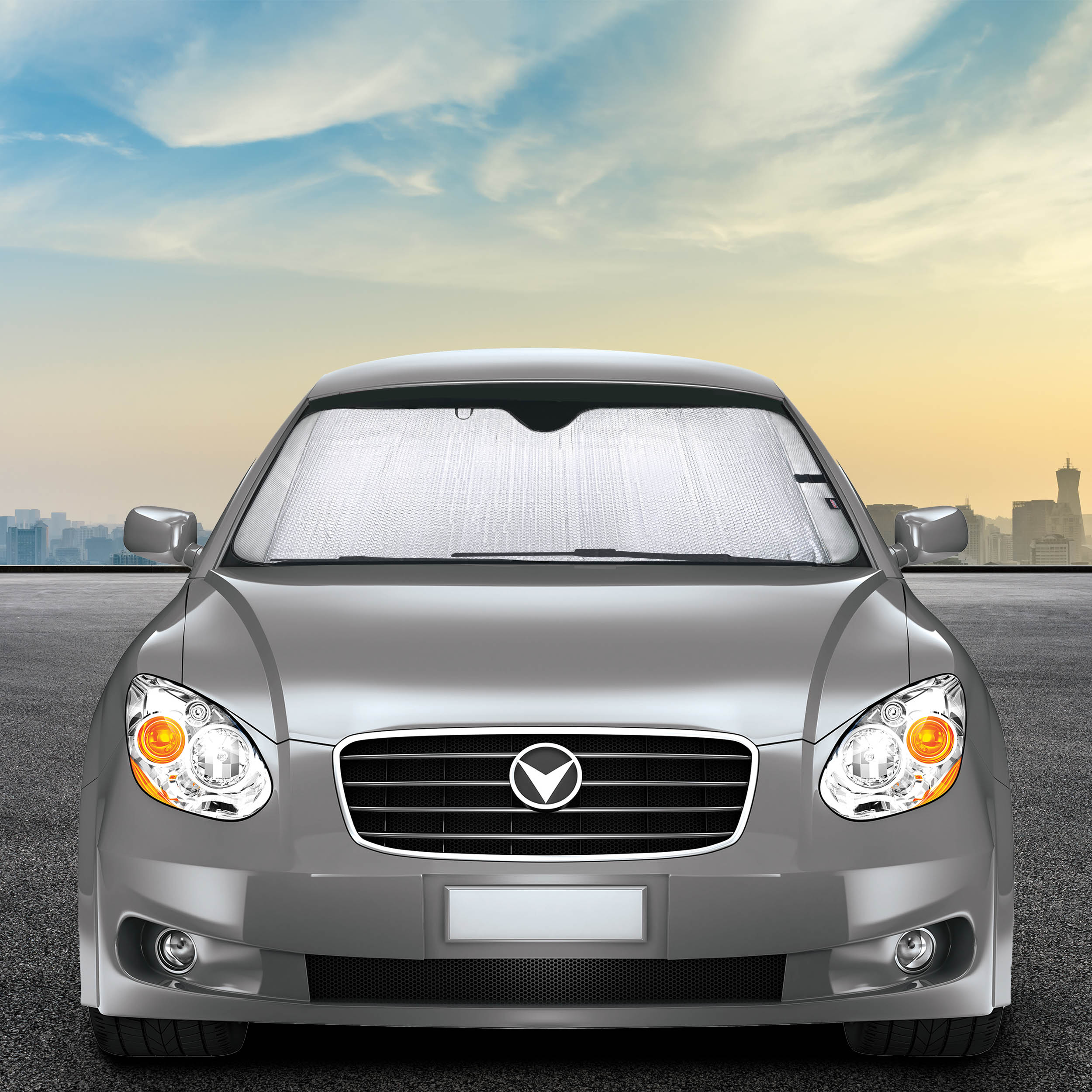 Genuine Dickies Silver Carbon Fiber Accordion Windshield Sun Shade photo 8