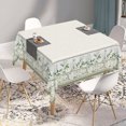 thumbnail image 4 of Vintage White Floral Border Square Tablecloth 70 Inch,Country Style Table Cover For Kitchen Dining Picnic Indoor Outdoor Decor, 4 of 5