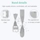 thumbnail image 4 of Compatible con correas Samsung Galaxy Watch 3 de 41 mm, Galaxy Watch Active 2 de 40 mm y 44 mm, Galaxy Watch Active y Galaxy Watch de 42 mm (gris-s), 4 of 5