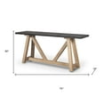 thumbnail image 5 of HomeRoots 605659 70 in. Black & Brown Solid Wood Trestle Console Table, 5 of 5
