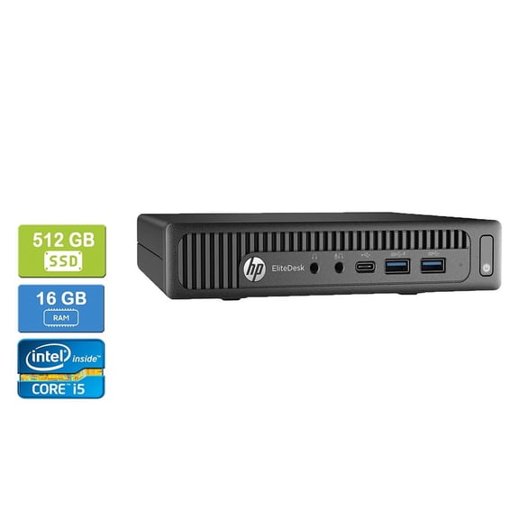 Used: HP 800 G2 Intel Core i5-6500T 16GB 512GB SSD Win 10 Pro