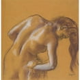 thumbnail image 2 of Edgar Degas 20x20 Black Ornate Framed Double Matted Museum Art Print Titled: Bather Drying Herself (ca. 1892), 2 of 5
