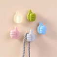 thumbnail image 2 of Silicone Thumb Wall Hook Creative Adhesive Thumb Cable Clip Key Hook Wall Hangers for Data Cable Earphone Belt hat Key Storage, 2 of 4