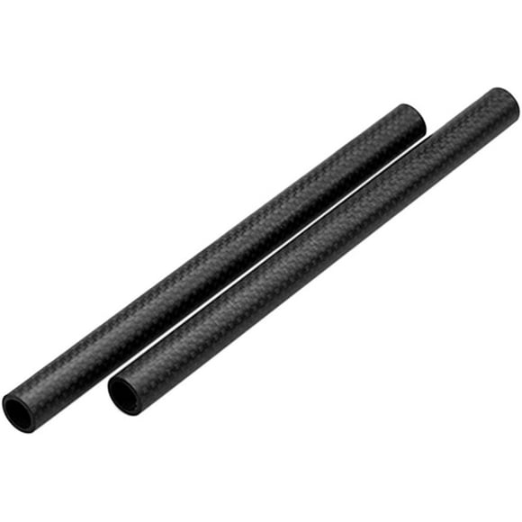 NICEYRIG 15mm Carbon Fiber Rod 8inch (20cm) Long for Rod Support System DSLR Shoulder Rig, Pack of 2