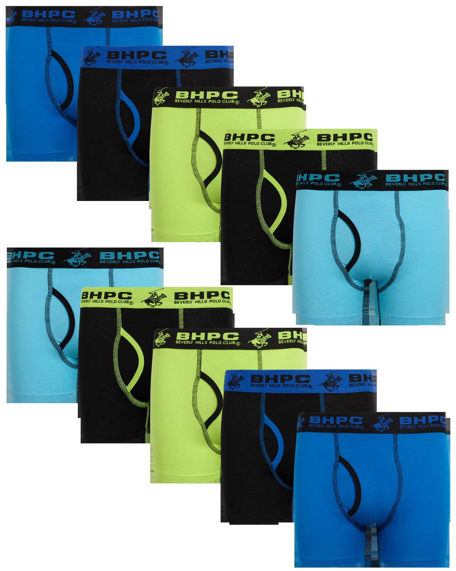 Beverly Hills Polo Club Men's 4 Pack Basic Solid Boxer
