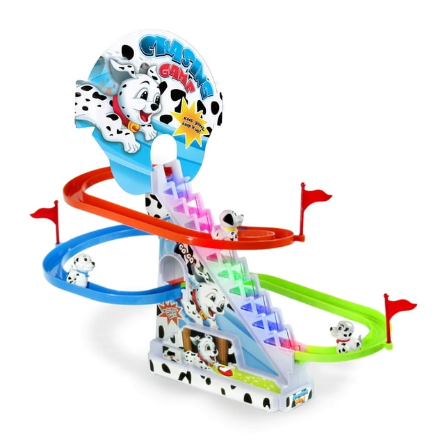 Playset Haktoys Dalmatian Spotty Dog Chasing con montaña rusa Haktoys Haktoys