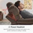 thumbnail image 4 of MCombo Zero Wall Hugger Power Recliner Chair for Small Space RV Living Room, Fabric (Coffee), 4 of 10