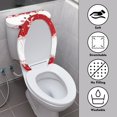 thumbnail image 4 of HELLHERO Christmas Snowman Face Toilet Protector Cover Set of 2 Elastic Fabric Stretch Fit for Friends, 4 of 8