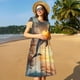 thumbnail image 4 of Disketp Sailing Dancing Dolphin para Vestido de Manga Corta para Mujeres, Vestidos de Verano para Mujeres, Casual y Holgado para la Playa, 4 of 6