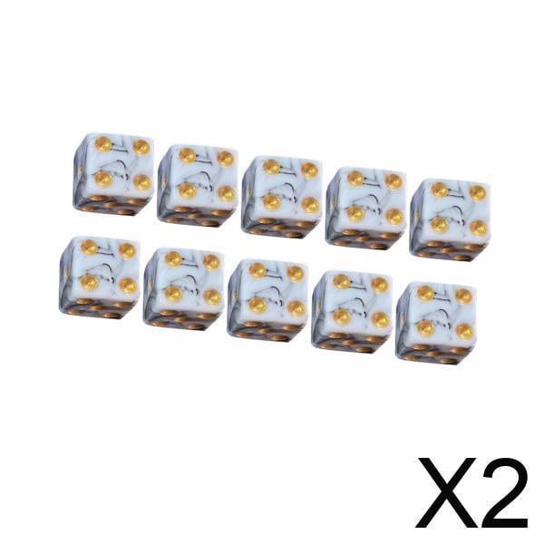 Dados de seis caras,Juego de dados de seis caras surtido de enseñanza de matemáticas,Dados de 6 caras Dados acrílicos Juego de casino,Juego de rol acrílico Dados Accesorios para juegos de