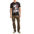 thumbnail image 3 of Teelocity Men's Tattoo Skeleton Pinup Girl Black Relaxed Fit Short Sleeve Graphic T-Shirt, 3 of 5