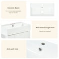 thumbnail image 2 of 21.6" White Ceramic Bathroom Sink | Stain-Resistant and Long-Lasting | Natural and Heat-Resistant | Enhance Bathroom's Beauty, 2 of 5