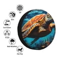 thumbnail image 4 of Rateoe Colorful Flower Sea Turtle Pattern Tire Cover Wheel Protectors Weatherproof Wheel Covers Universal Fit for Trailer Rv SUV Truck Camper Travel Trailers Accessories-16 inch, 4 of 6
