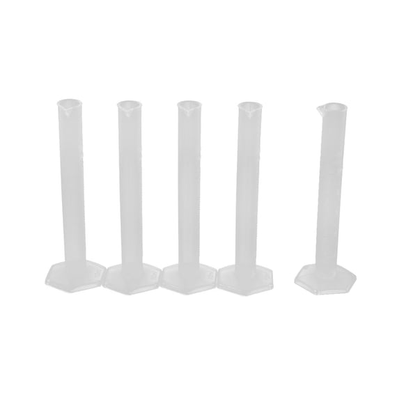 Unique Bargains 10mL Laboratory Liquid Volume Measuring Graduated Cylinder Clear 5pcs
