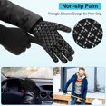 thumbnail image 5 of Winter Beanies Gloves Scarf Sock Sets for Men Fleece Lined Skull Cap Neck Warmer Touch Screen Gloves and Thicken Socks Set, Navy, 5 of 7