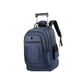thumbnail image 4 of Mochila con ruedas y carrito, bolsa tipo maleta de tela Oxford, palanca oculta, barra de tracción oculta, mochila para ordenador, para acampar Azul, 4 of 8
