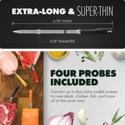 iQ Sense by CHEF iQ Smart Wireless Meat Thermometer, WiFi Unlimited Range, 5 Sensors, 4 Ultra-Thin Probes - Gen 3