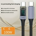 thumbnail image 3 of Necvior 480Mbps Data Cord LED Display USB C to USB C Cable 100WPD Quickly Charging USB C Data Cable For Electronic Devices, 3 of 16