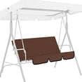 thumbnail image 1 of Cojín para columpio de Patio al aire libre, cojín para silla columpio de 3 plazas, almohadillas para asiento oscilante, cubierta impermeable, dosel para columpio, 1 of 8