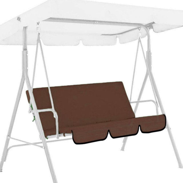 Cojín para columpio de Patio al aire libre, cojín para silla columpio de 3 plazas, almohadillas para asiento oscilante, cubierta impermeable, dosel para columpio