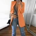 thumbnail image 2 of Women Workoffice Suit Pockets Professional Overcoat V Neck Cardigan Single Breasted Fashion Jacket Button Down Fitted Outwear Solid Color Blazer, 2 of 5