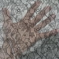 thumbnail image 3 of Floral Tulle Curtains with Rod Pocket, Lace Gothic Pattern with Flower Effect and Leaves Ornamental Antique Feminine Design, Sheer Drape for Wedding Party 2 Panels, 7 Sizes, Grey Black, by Ambesonne, 3 of 3