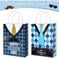 thumbnail image 4 of 12 Pack Happy Father's Day Gift Bags Blue Father's Day Paper Gift Bags for Dad Theme Party Supplies Gift Bags for Men Dad Papa, 4 of 7