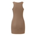 thumbnail image 5 of Toimothcn Tank Top For Women Mini Dress Summer Tank Dress Ribbed Crew Neck Sleeveless Basic Bodycon Mini Dresses Suitable For Outdoor Activities, 5 of 5