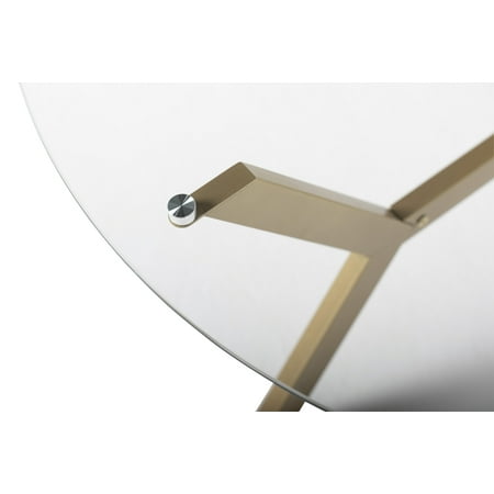 Studio Designs - ArchTech Round Mid-Century Modern Tempered Glass Coffee Table - Clear