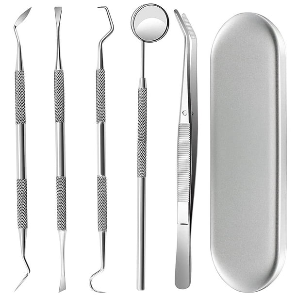 Dentist Kit - Ensemble d'outils de Dentiste Professionnel en Acier  Inoxydable 5 pièces Kit de Nettoyage