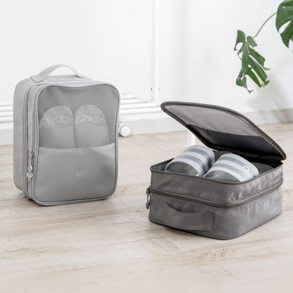 Portable Travel Shoe Bags Hold 3 Pairs of Shoes, 3 in 1 Waterproof Shoe