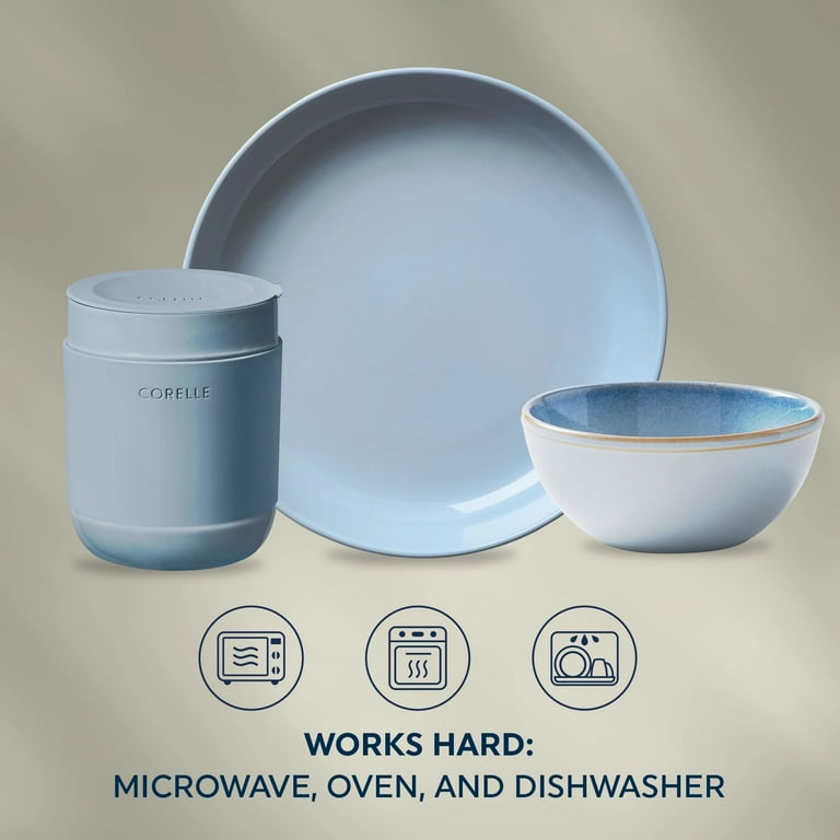 Corelle Stoneware 16-piece Dinnerware Set, Service for 4, Nordic