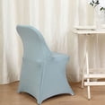thumbnail image 5 of BalsaCircle 50 Dusty Blue Spandex Stretchable Folding Solid Chair Covers Slipcovers Wedding decorations, 5 of 8