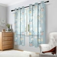 thumbnail image 2 of Yayeee Window Curtains Light Filtering 63"x52" Grommet Panel Pair Home Living Room Decor, Blue Rabbits, 2 of 7