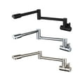 thumbnail image 1 of Pot Filler Tap Wall Mounted Foldable Kitchen Faucet Single Cold Single Hole Sink Tap Rotate Folding Spout Chrome Brushed Black ,bar Laundry RV Farmhouse, 1 of 7